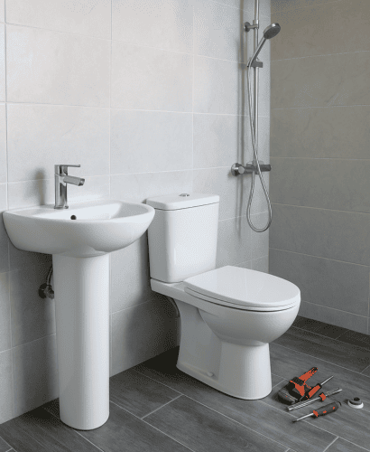 Pose de WC, robinetterie Installation de WC, lavabos, mitigeurs, colonnes de douche et accessoires sanitaires.